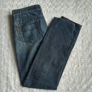 Paige Blue Denim Straight Jeans